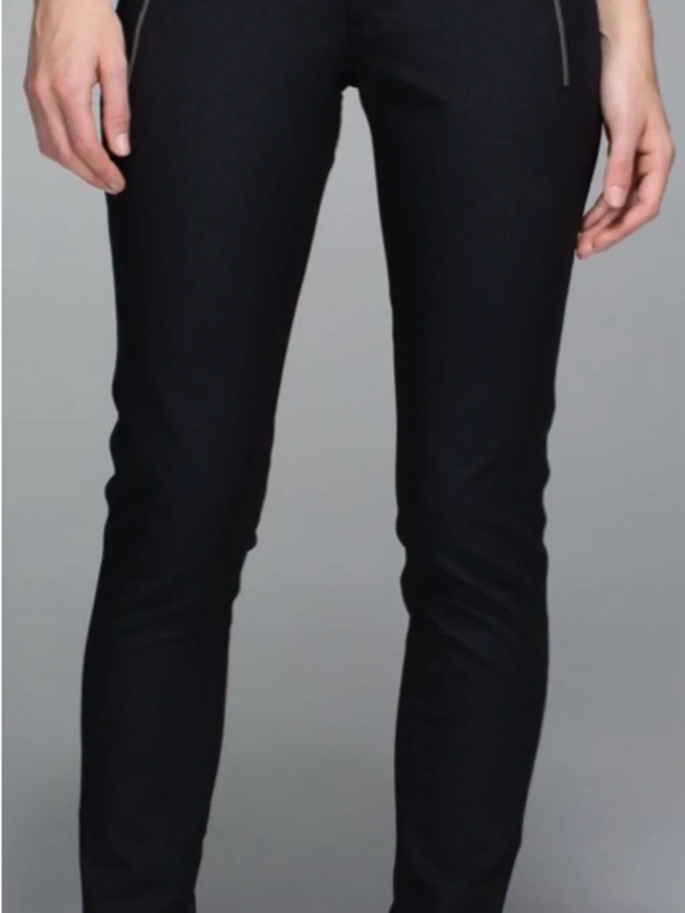 lululemon athletica Women's Better Togeth Black Skinny Pants with Zipper Pockets